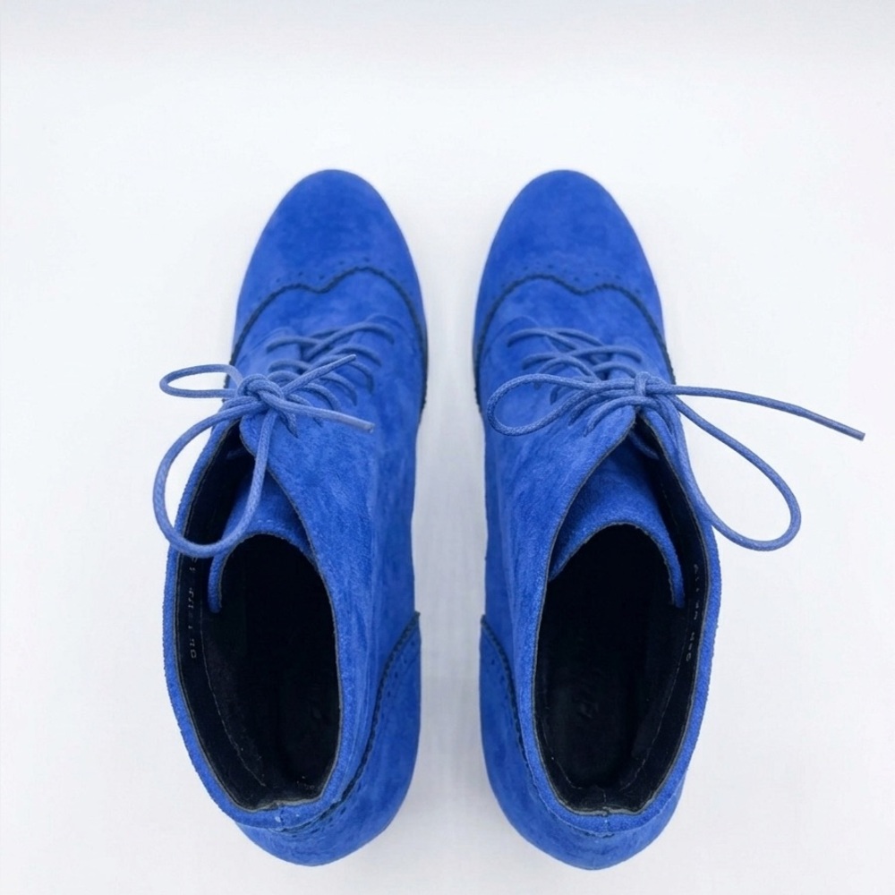 Blue Suede Ankle Boots - Picture 5 of 6